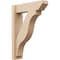 Ekena Millwork 6-in W x 20-in D x 28-in H Funston Slat Rough Cedar Woodgrain TimberThane Outlooker, Primed Tan OUTUR060X20X28FST24RCPR - alternate 1